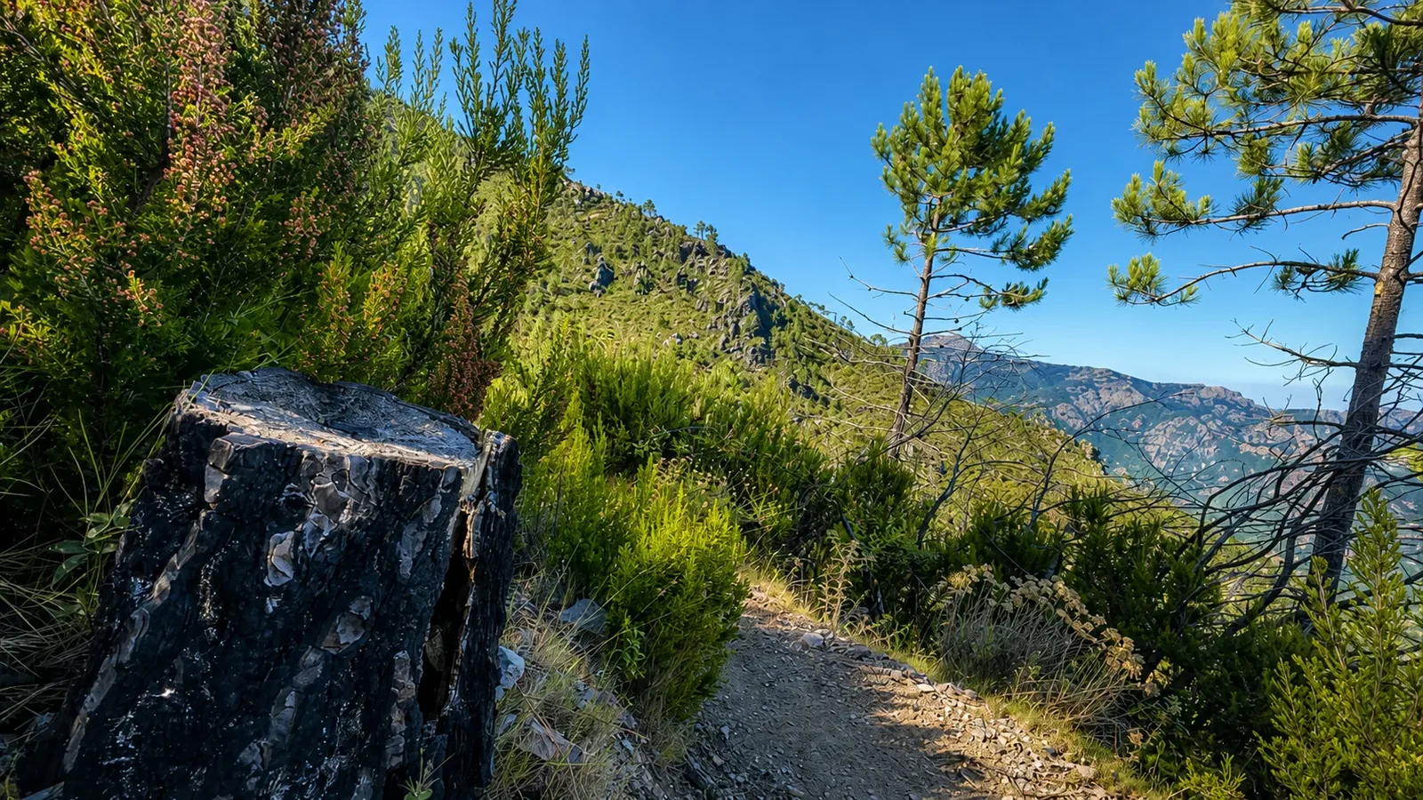 Sentier dans le maquis corse · Jour 1